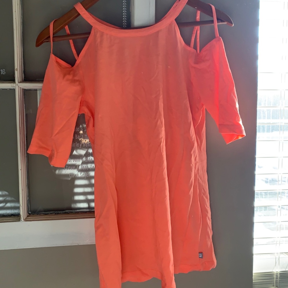 Strappy orange fabletics top